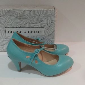 NIB Chase + Chloe Teal Pump